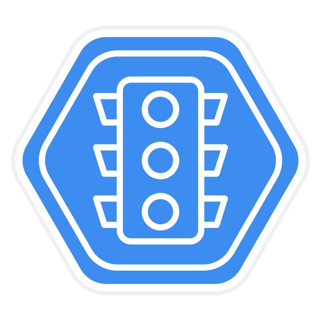 Diseño vectorial del estilo del icono de los semáforos