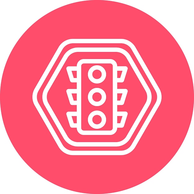 Diseño vectorial del estilo del icono de los semáforos