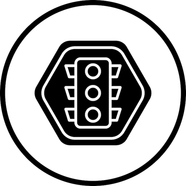 Diseño vectorial del estilo del icono de los semáforos