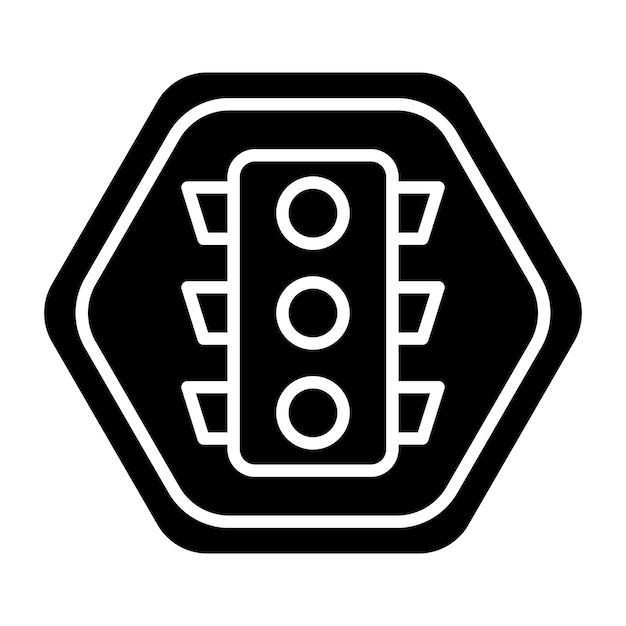 Diseño vectorial del estilo del icono de los semáforos