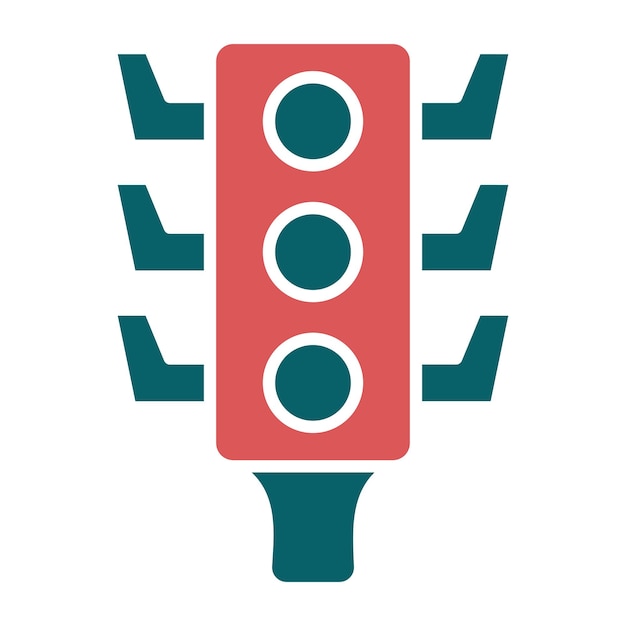 Diseño vectorial del estilo del icono de los semáforos