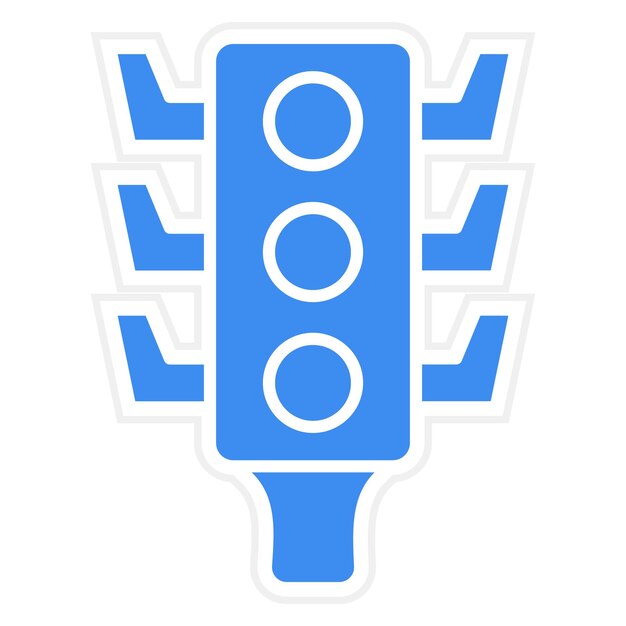 Diseño vectorial del estilo del icono de los semáforos