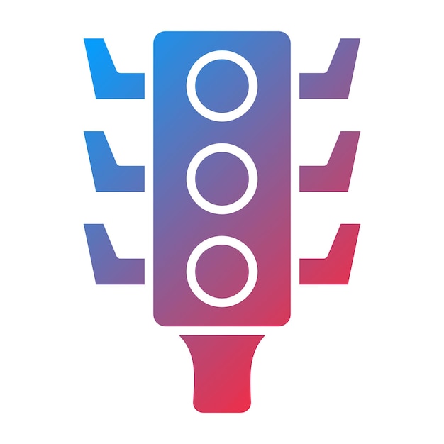 Diseño vectorial del estilo del icono de los semáforos