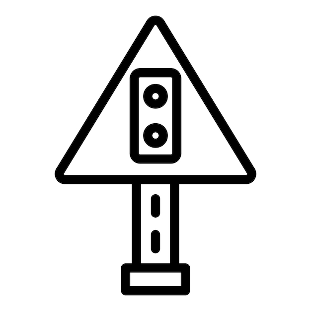 Diseño vectorial del estilo del icono de los semáforos