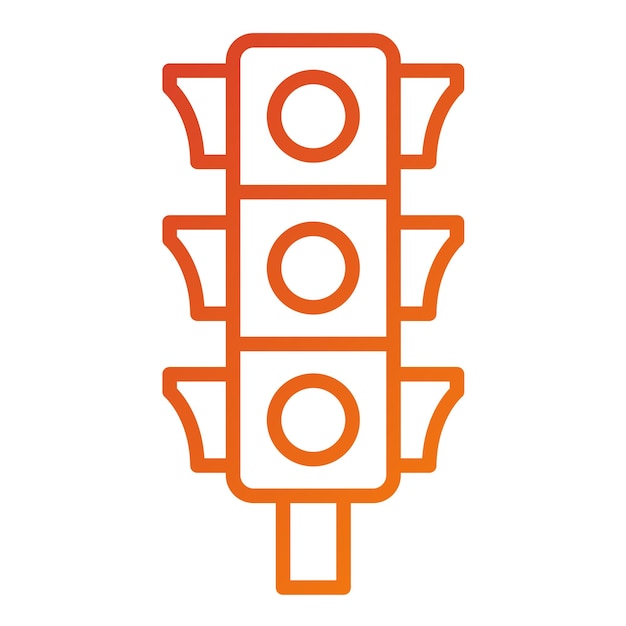 Diseño vectorial del estilo del icono de los semáforos