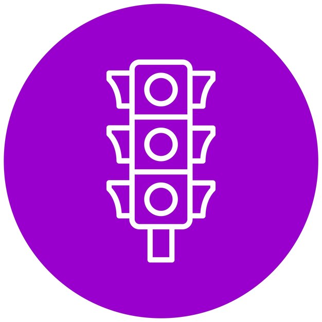 Diseño vectorial del estilo del icono de los semáforos