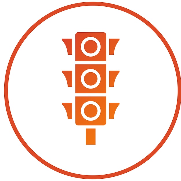 Diseño vectorial del estilo del icono de los semáforos