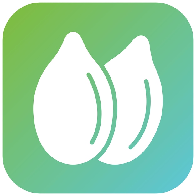 Diseño vectorial del estilo del icono de la semilla de calabaza