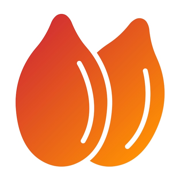Diseño vectorial del estilo del icono de la semilla de calabaza