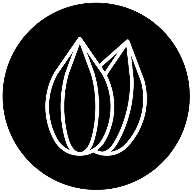 Diseño vectorial del estilo del icono de la semilla de girasol