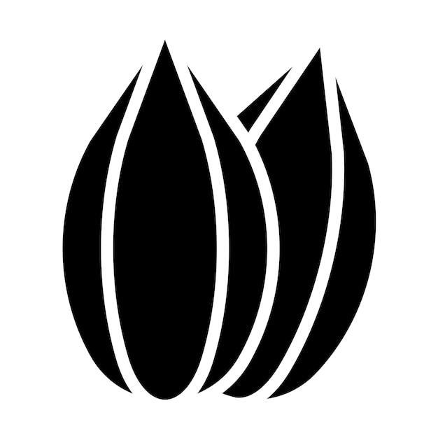 Diseño vectorial del estilo del icono de la semilla de girasol