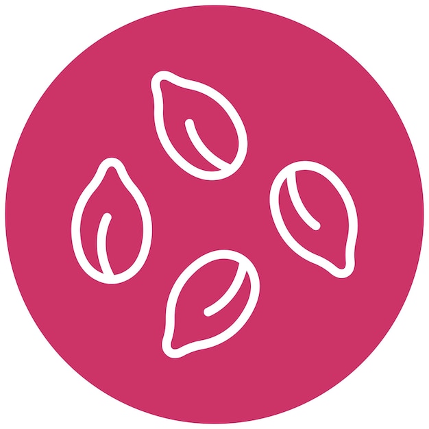 Diseño vectorial Estilo del icono de semilla de lino