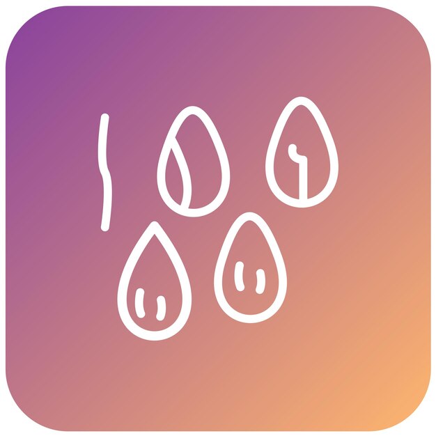 Diseño vectorial del estilo del icono de las semillas de chía