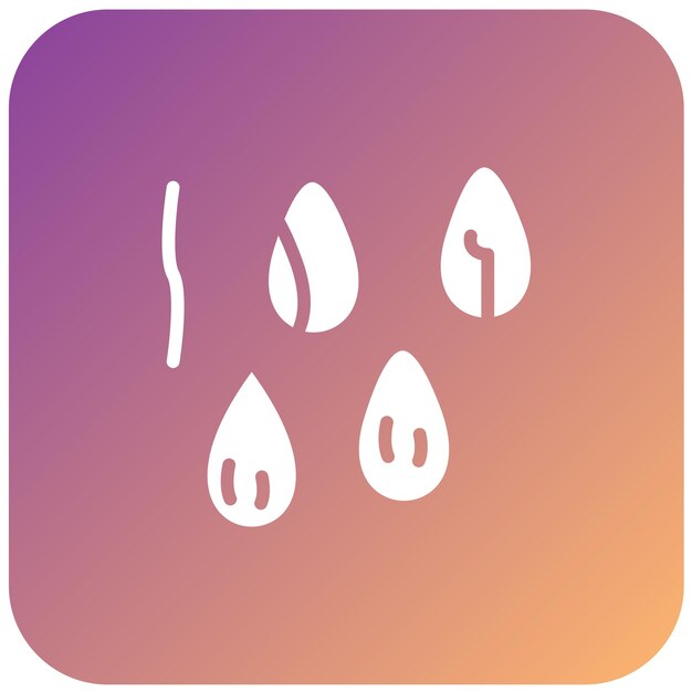 Diseño vectorial del estilo del icono de las semillas de chía