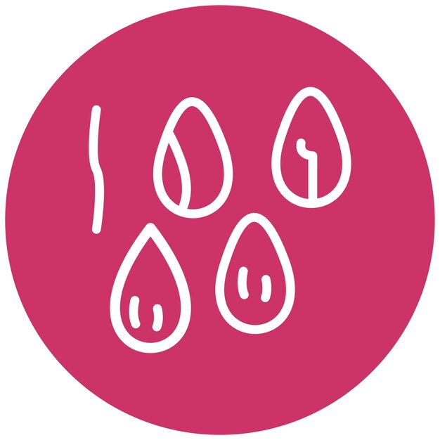 Diseño vectorial del estilo del icono de las semillas de chía