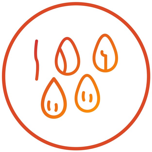 Diseño vectorial del estilo del icono de las semillas de chía