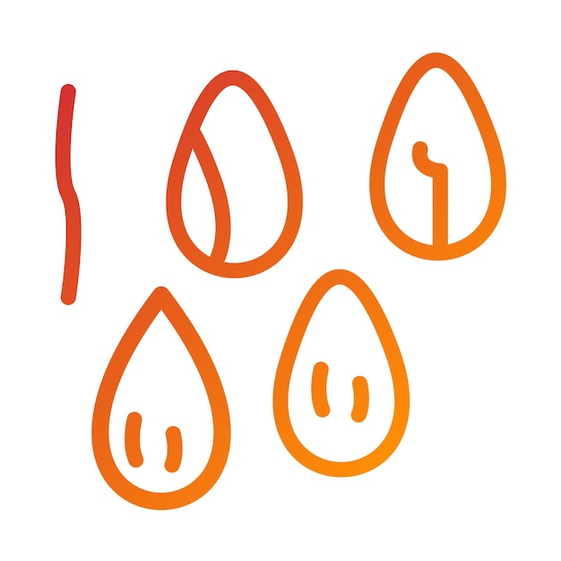 Diseño vectorial del estilo del icono de las semillas de chía