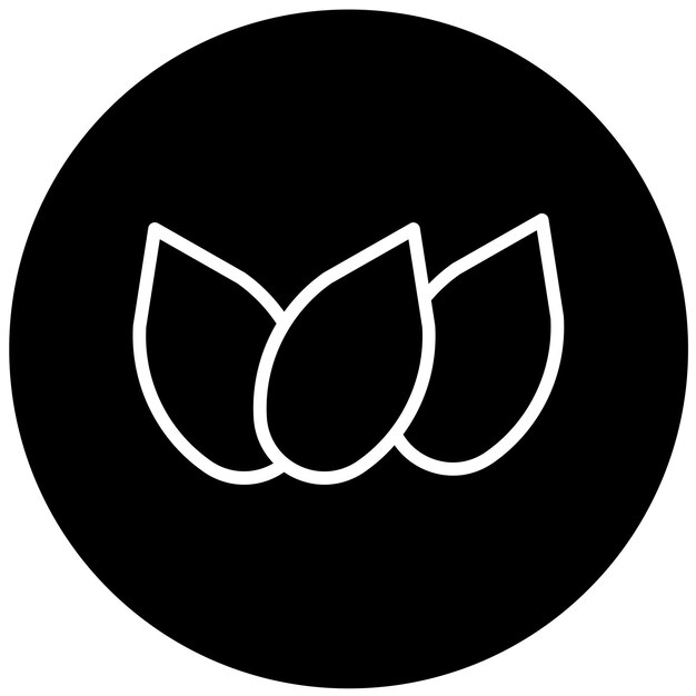 Diseño vectorial Estilo del icono de las semillas de sésamo