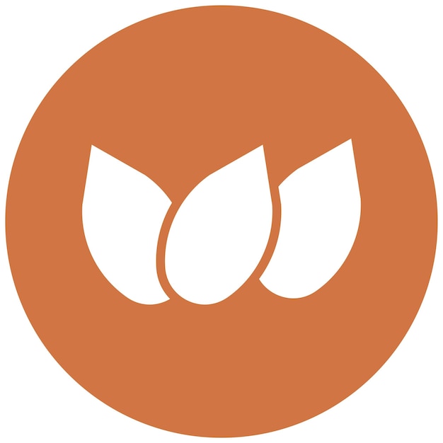Diseño vectorial Estilo del icono de las semillas de sésamo