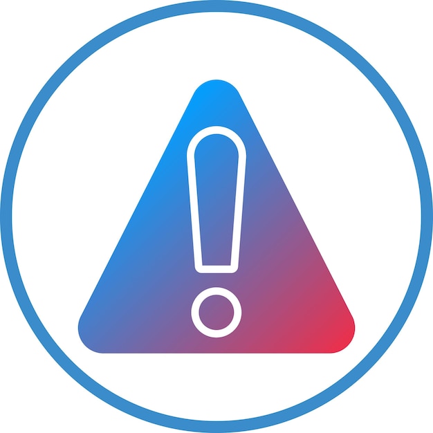 Diseño vectorial del estilo del icono de la señal de advertencia