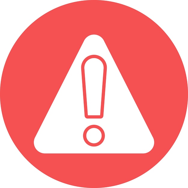 Diseño vectorial del estilo del icono de la señal de advertencia