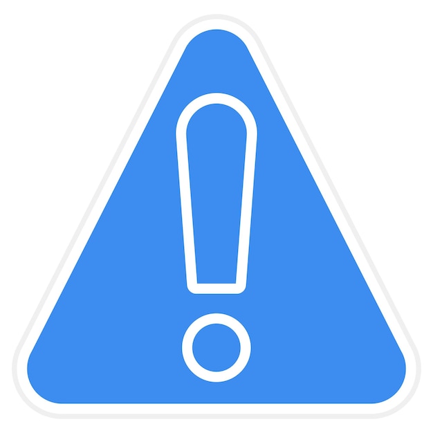 Diseño vectorial del estilo del icono de la señal de advertencia