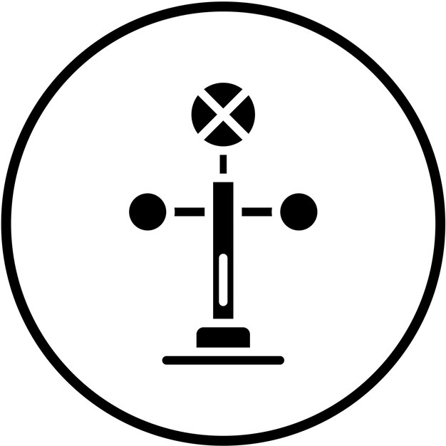 Diseño vectorial del estilo del icono de la señal de tráfico