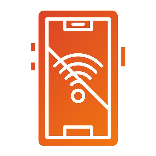 Diseño vectorial Estilo del icono de señal Wi-Fi Off