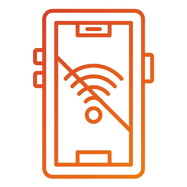 Diseño vectorial Estilo del icono de señal Wi-Fi Off
