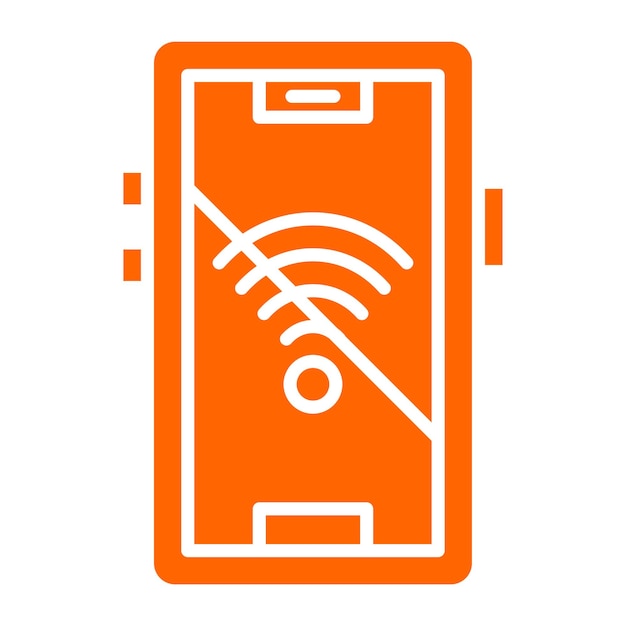 Diseño vectorial Estilo del icono de señal Wi-Fi Off