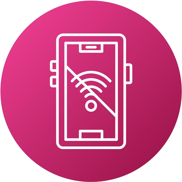 Diseño vectorial Estilo del icono de señal Wi-Fi Off