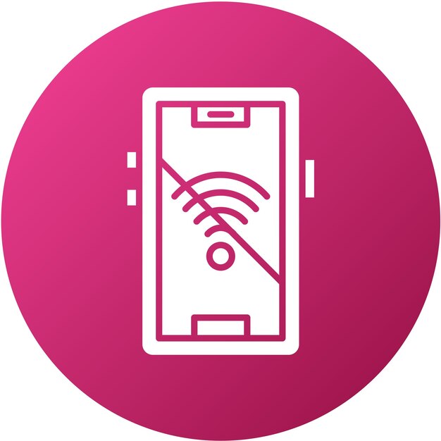 Diseño vectorial Estilo del icono de señal Wi-Fi Off