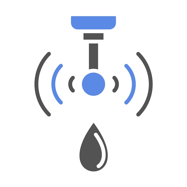 Diseño vectorial Estilo del icono del sensor de agua inteligente