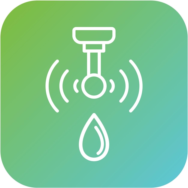 Diseño vectorial Estilo del icono del sensor de agua inteligente