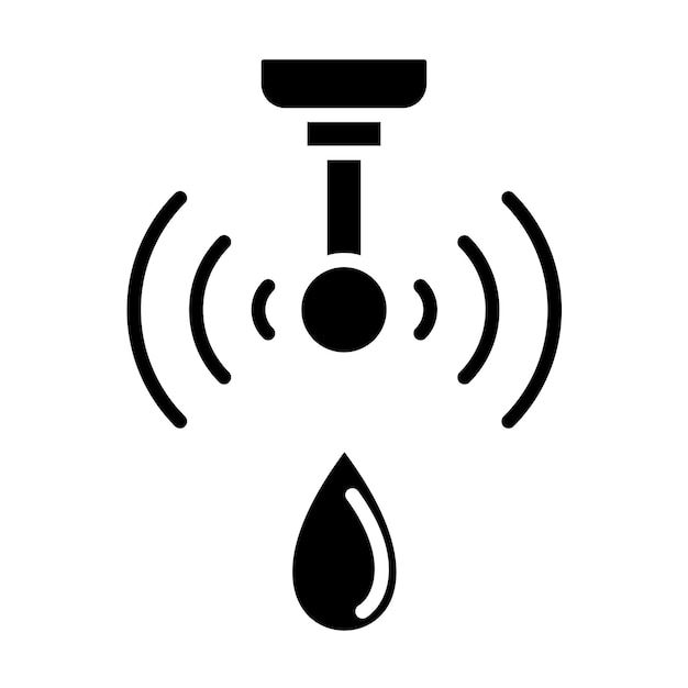 Diseño vectorial Estilo del icono del sensor de agua inteligente