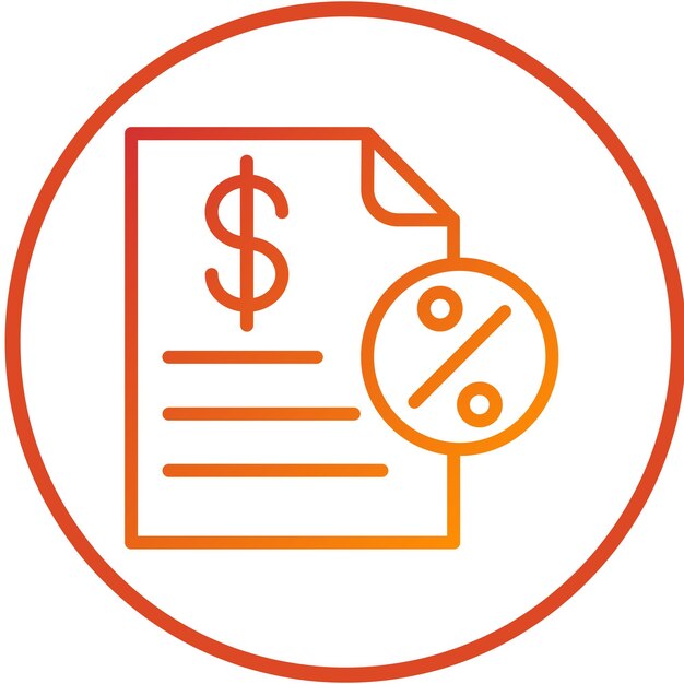 Diseño vectorial Estilo de icono de sentido fiscal