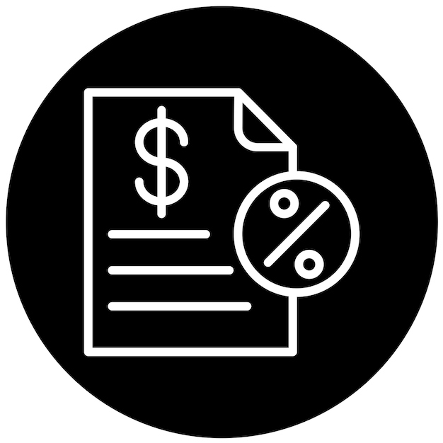 Diseño vectorial Estilo de icono de sentido fiscal