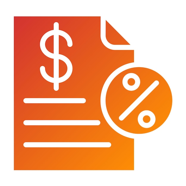Diseño vectorial Estilo de icono de sentido fiscal