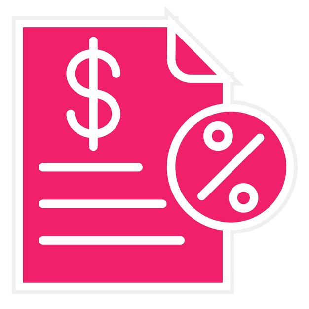 Diseño vectorial Estilo de icono de sentido fiscal