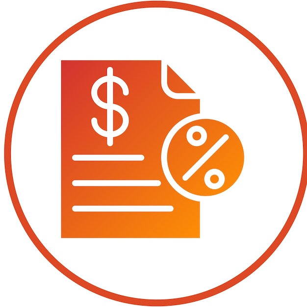 Diseño vectorial Estilo de icono de sentido fiscal