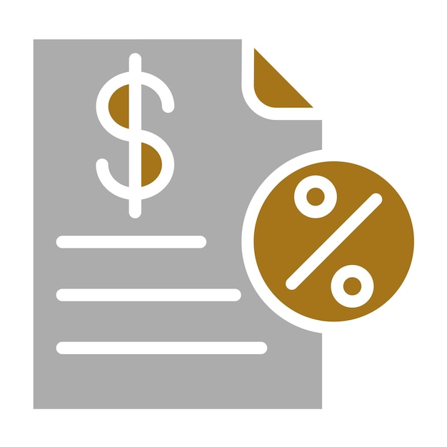 Diseño vectorial Estilo de icono de sentido fiscal