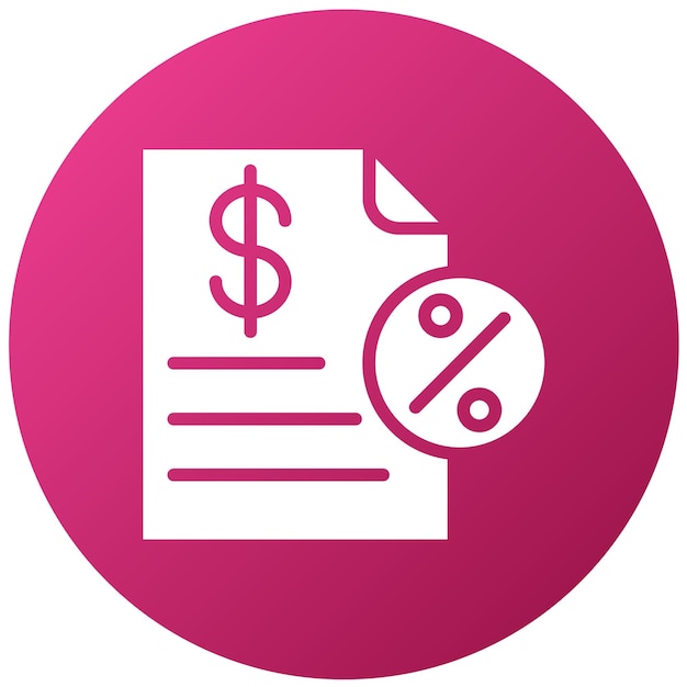 Diseño vectorial Estilo de icono de sentido fiscal