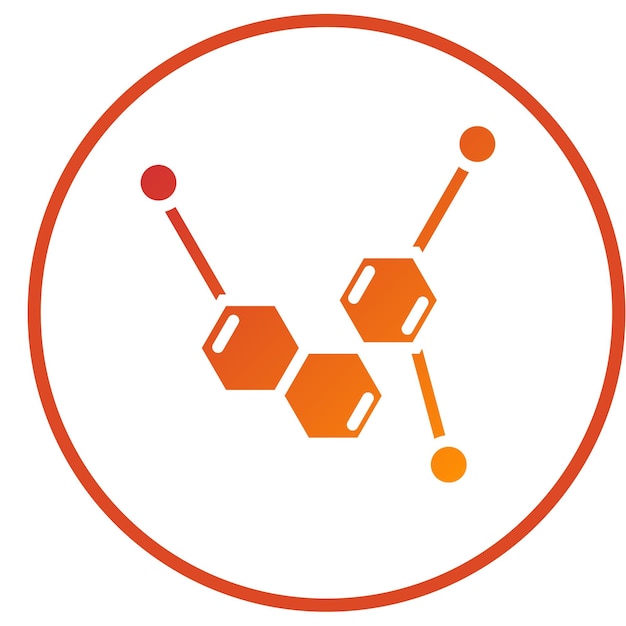 Diseño vectorial del estilo del icono de la serotonina
