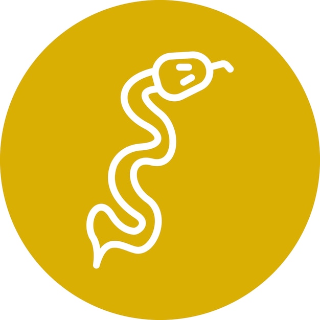 Diseño vectorial estilo del icono de la serpiente