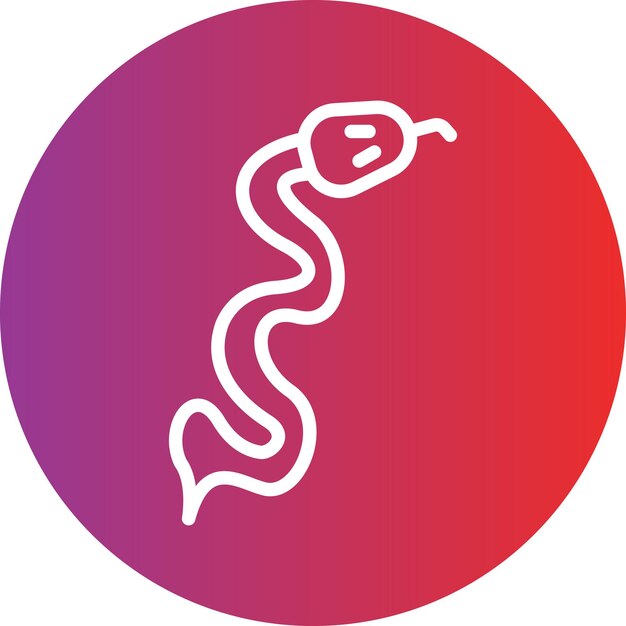 Diseño vectorial estilo del icono de la serpiente