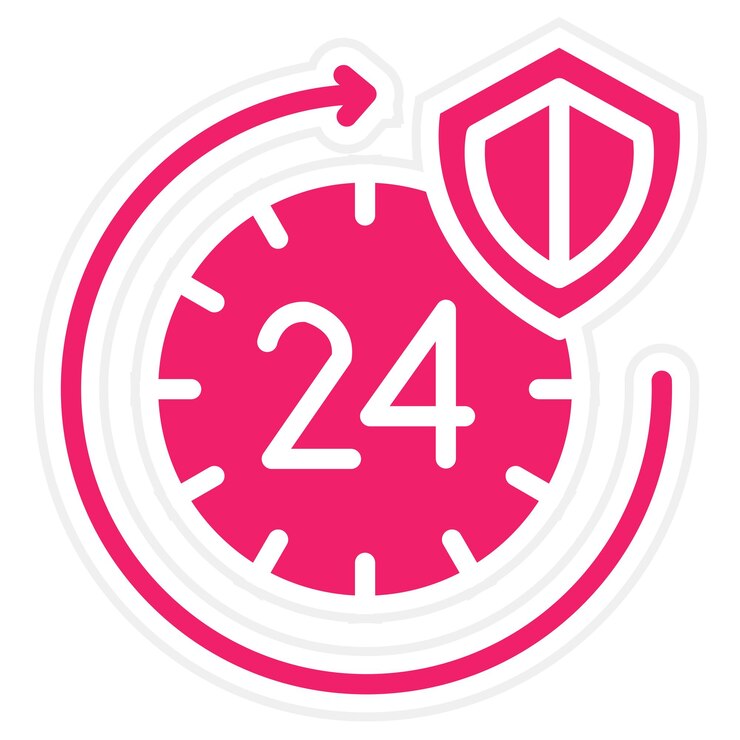 Diseño vectorial Estilo de icono de servicio de 24 horas