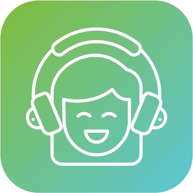 Diseño vectorial Estilo de icono de servicio al cliente amigable