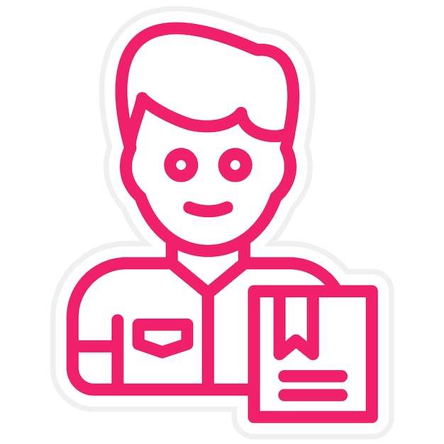 Diseño vectorial Estilo del icono del servicio de mensajería