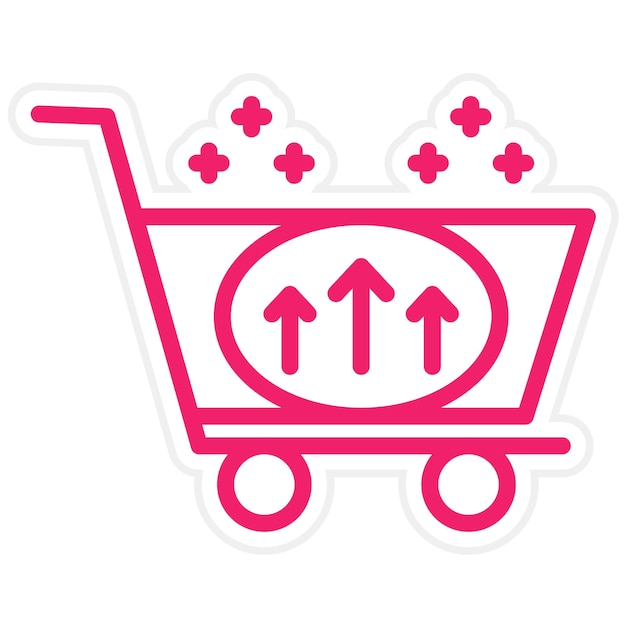 Diseño vectorial Estilo del icono del servicio de Upsell