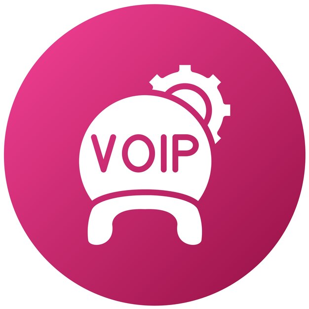 Vector diseño vectorial del estilo del icono del servicio voip